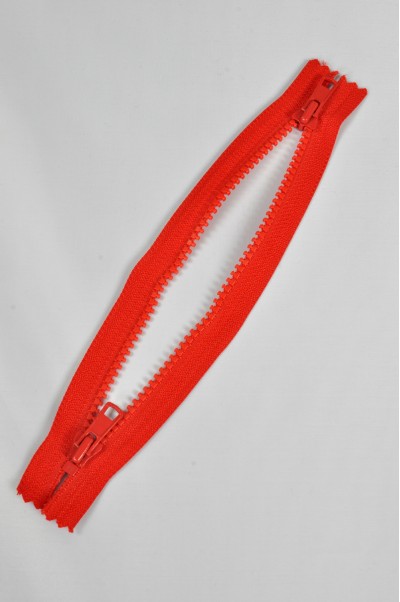 ZIP010  2號拉鏈 雙頭上下拉拉鏈  紅色雙頭樹脂膠牙拉鏈 密尾拉鏈  不設單獨拉鍊訂購 後面照